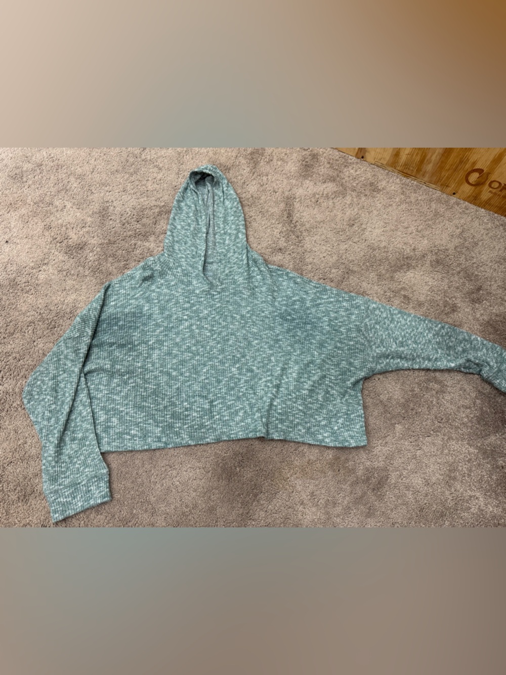 American Eagle Green Knit Hoodie